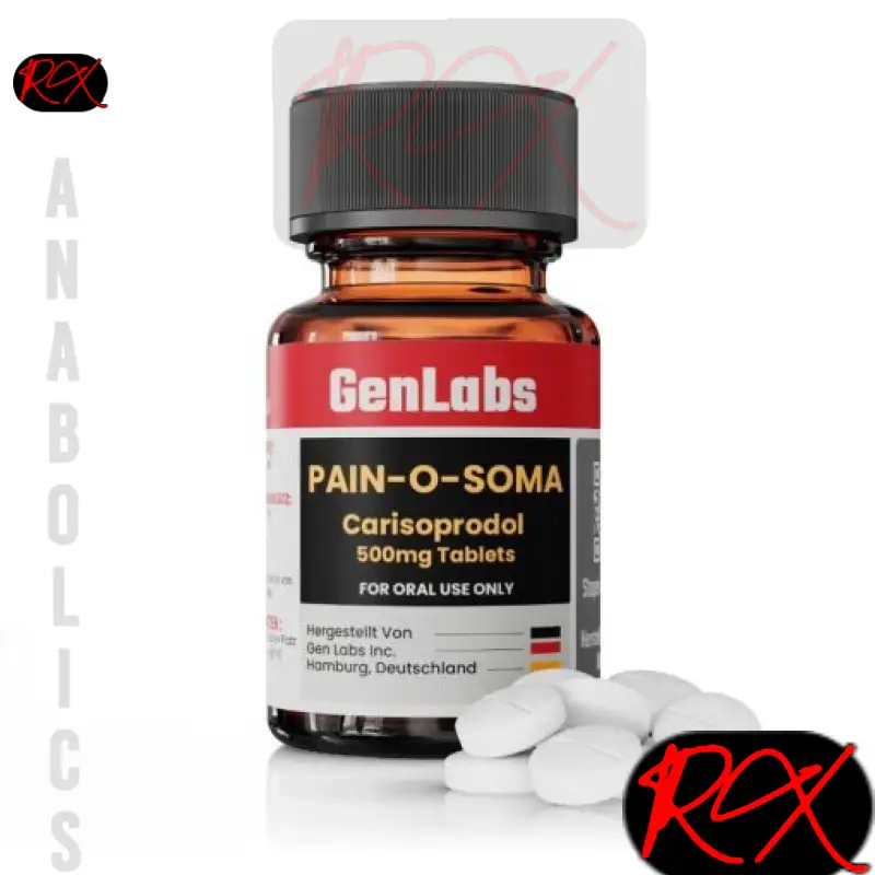 PAIN-O-SOMA (CARISOPRODOL) 500MG / PER TAB – 30 TABLETS – GENLABS